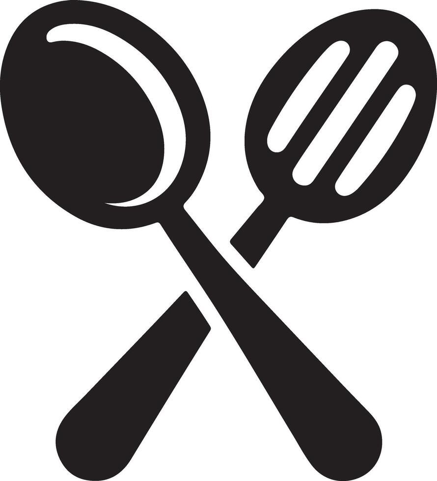 spoon and fork icon illustration vector