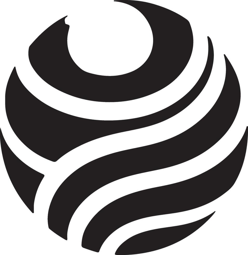 the logo for the company is black and white vector