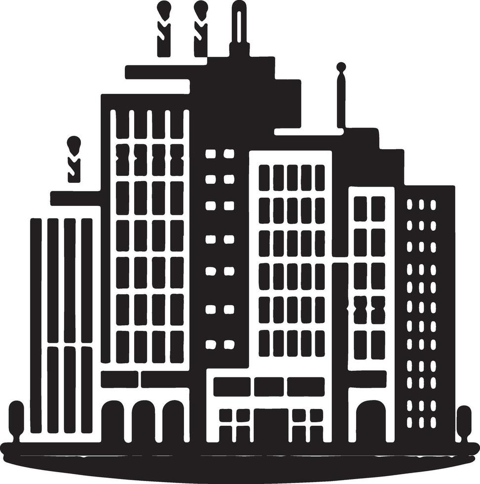 city skyline silhouette illustration vector