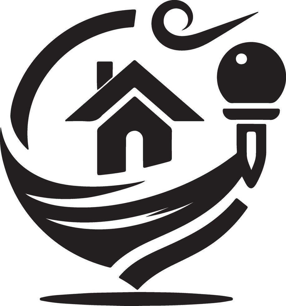 a black and white logo for a real estate company vector