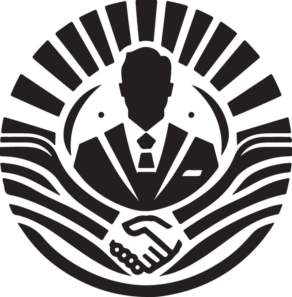 businessman handshake illustration vector