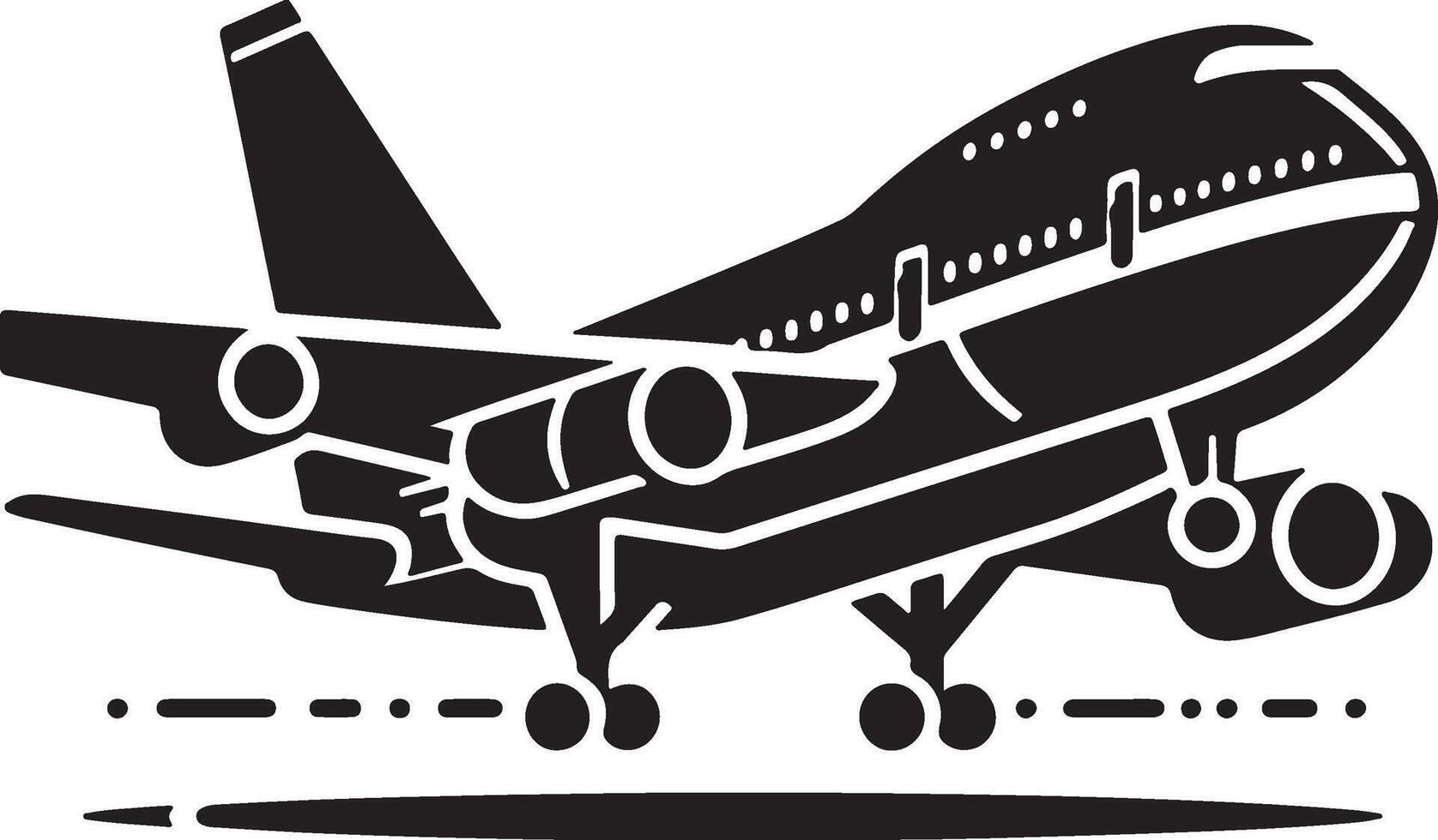 airplane icon on white background vector