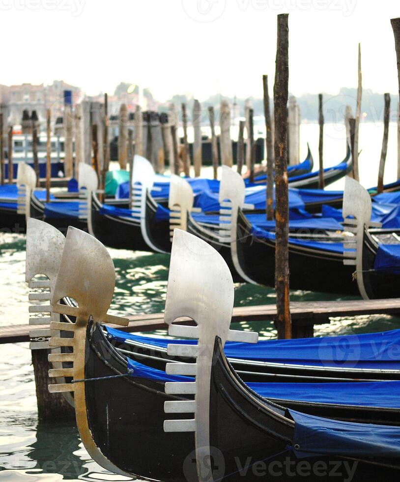 Venice Gondolas in the laguna photo