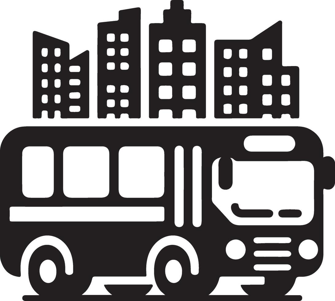 city bus icon illustration vector