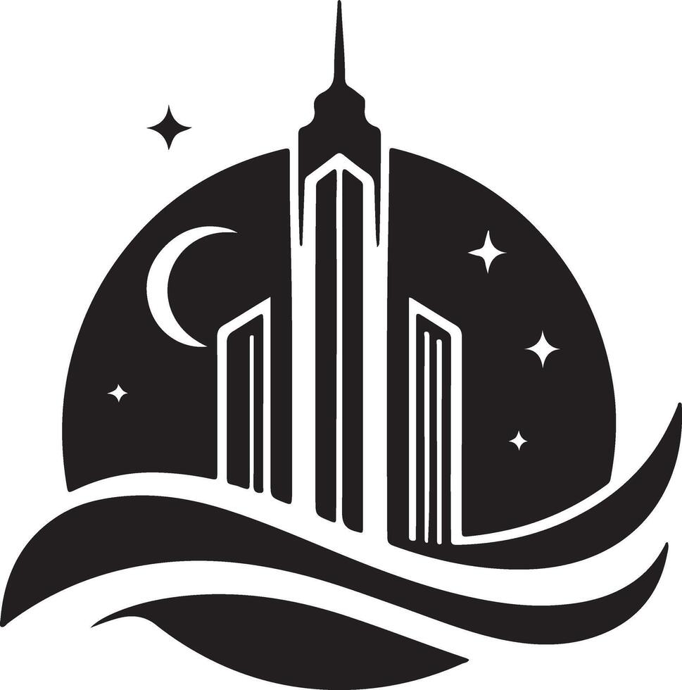 the logo for the new york city skyline vector
