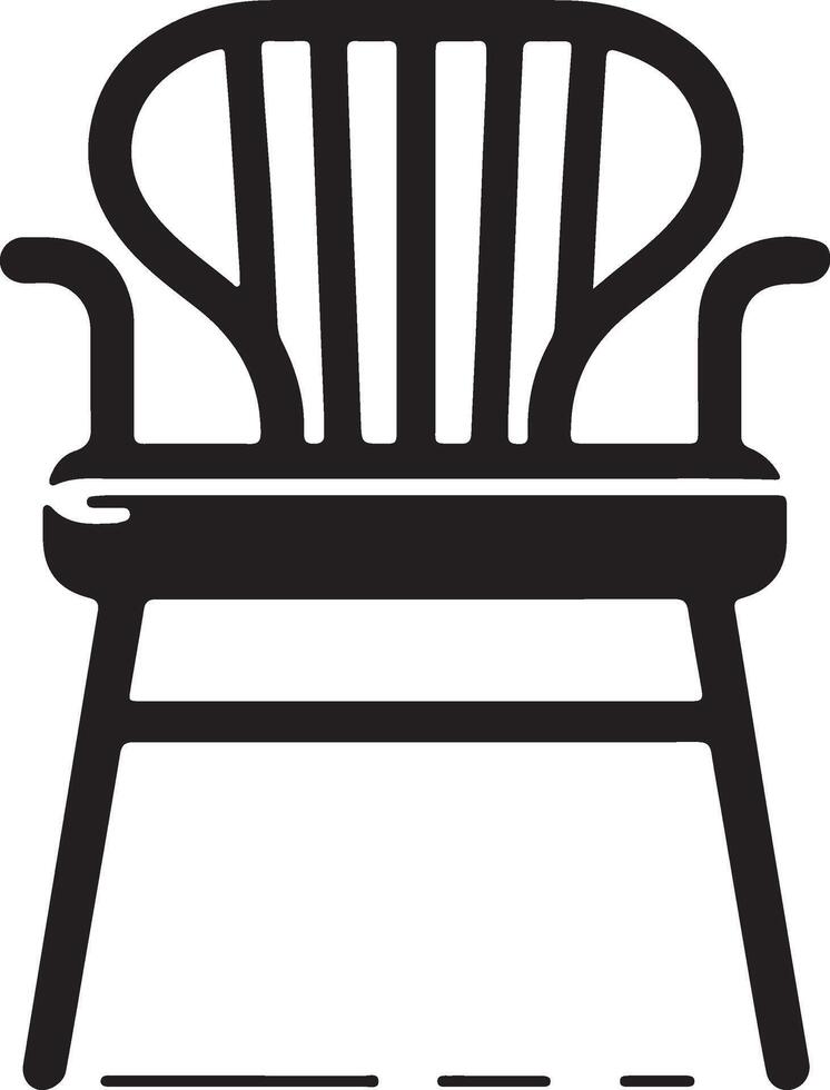 a black and white illustration of a chair vector