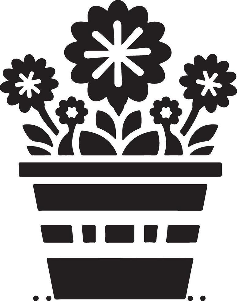 flower pot icon illustration vector