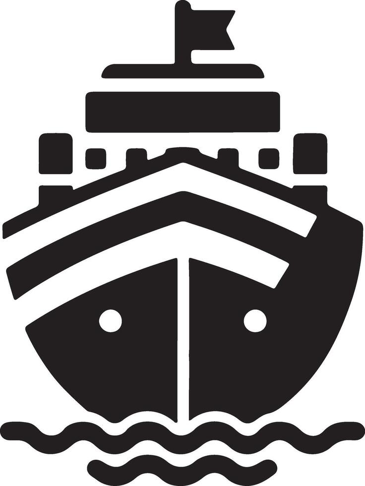 a black and white image of a ship vector