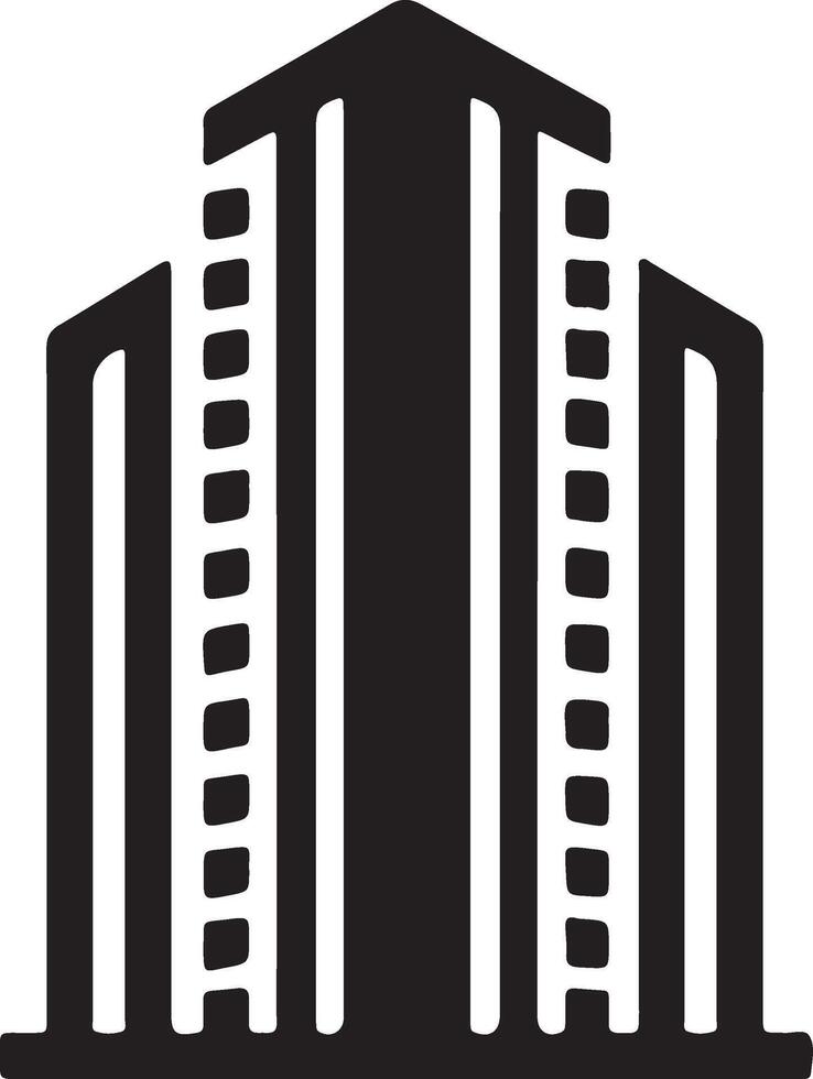 a black and white building icon vector