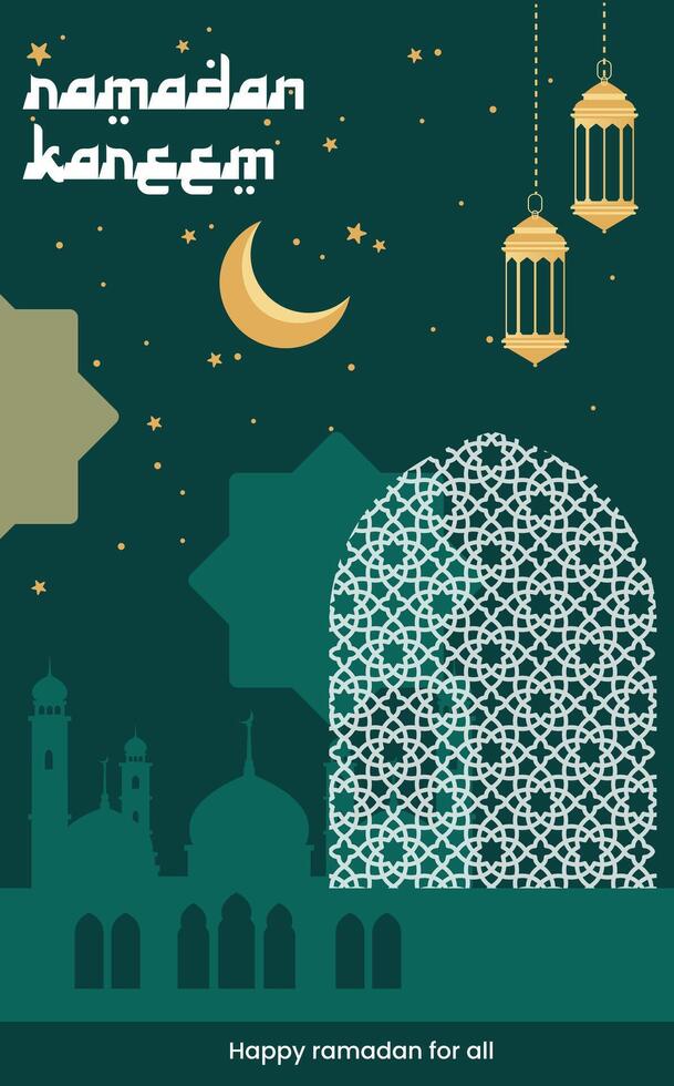 Ramadan kareem mubarak Backgroun and freespace Art and Illustration vector