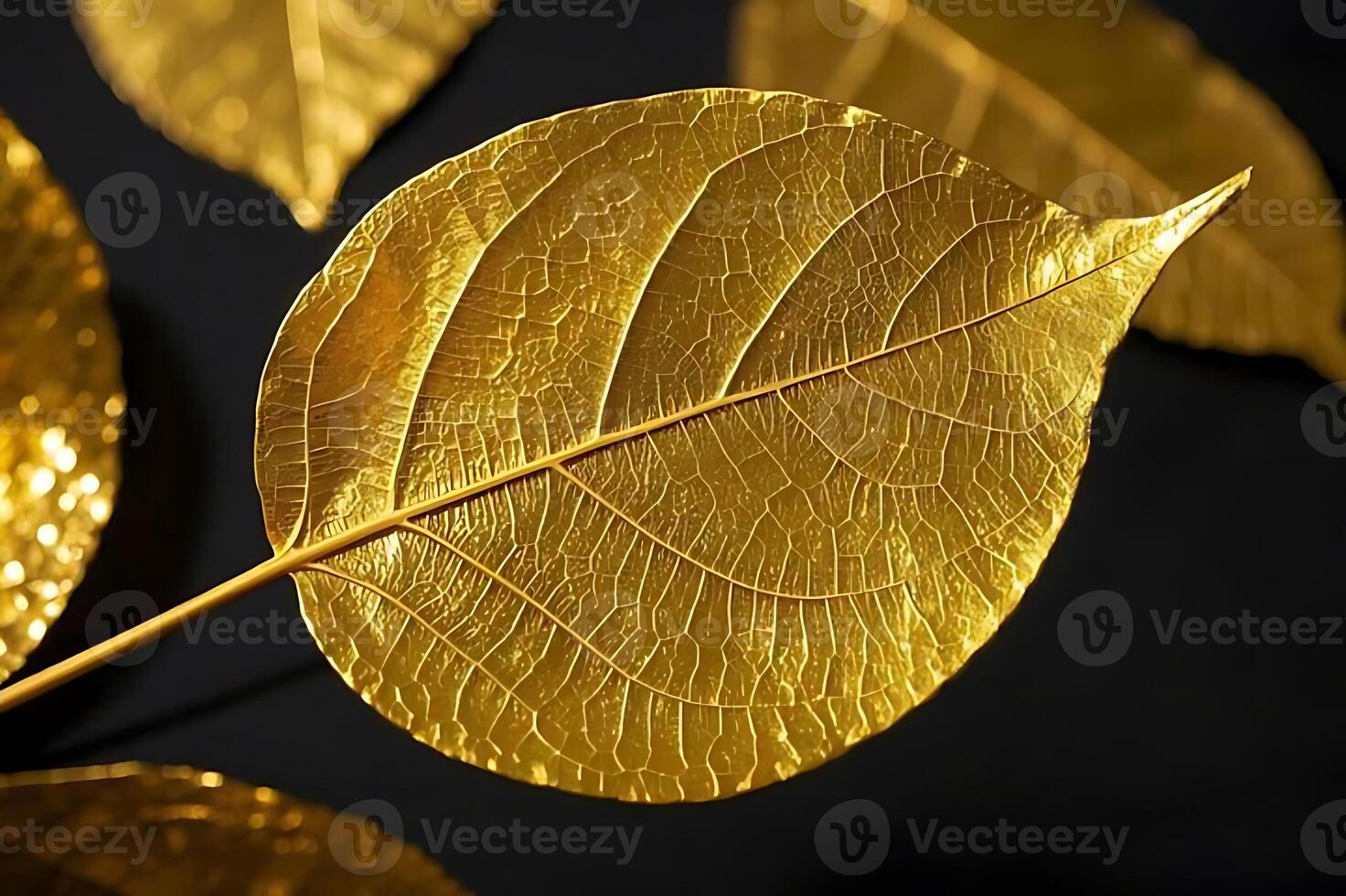 Elegant Gold Leaf Texture Luxurious Metallic Background. Metallic Gold Foil Leaf Premium Surface Design photo