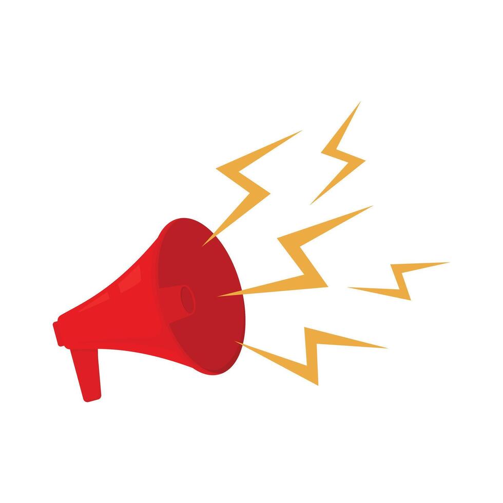 red megaphone speaker icon design template vector