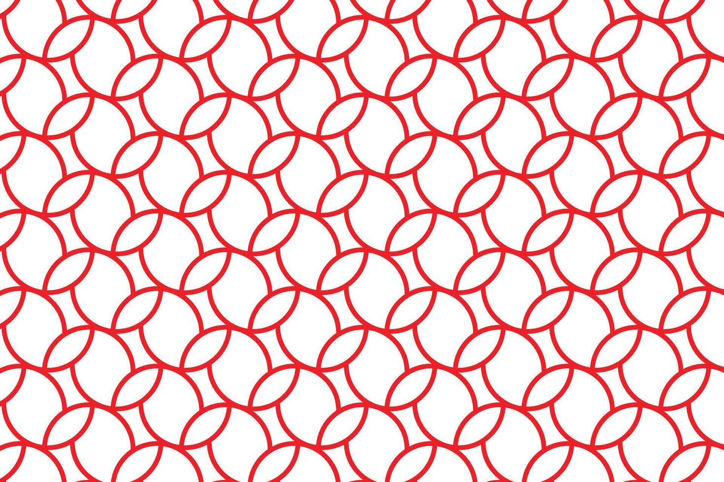 simple abstract red color creative geometric leaf pattern repeating red circles geometric pattern interlocking red circular pattern on white background vector