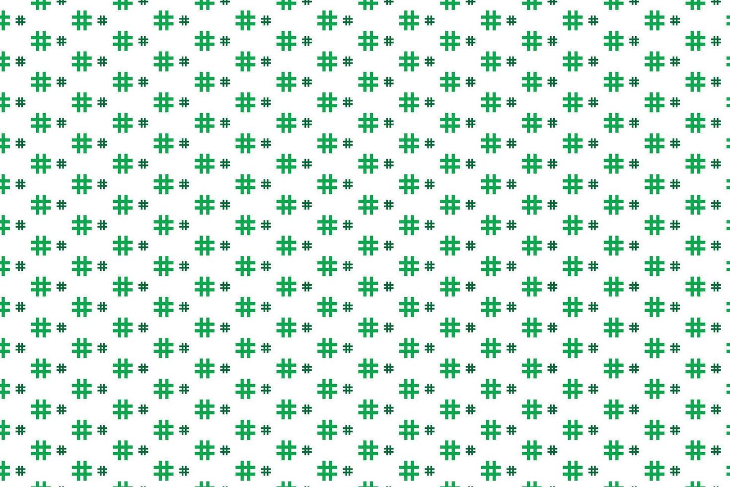 green and white abstract geometric pattern with small repetitive symbols vector