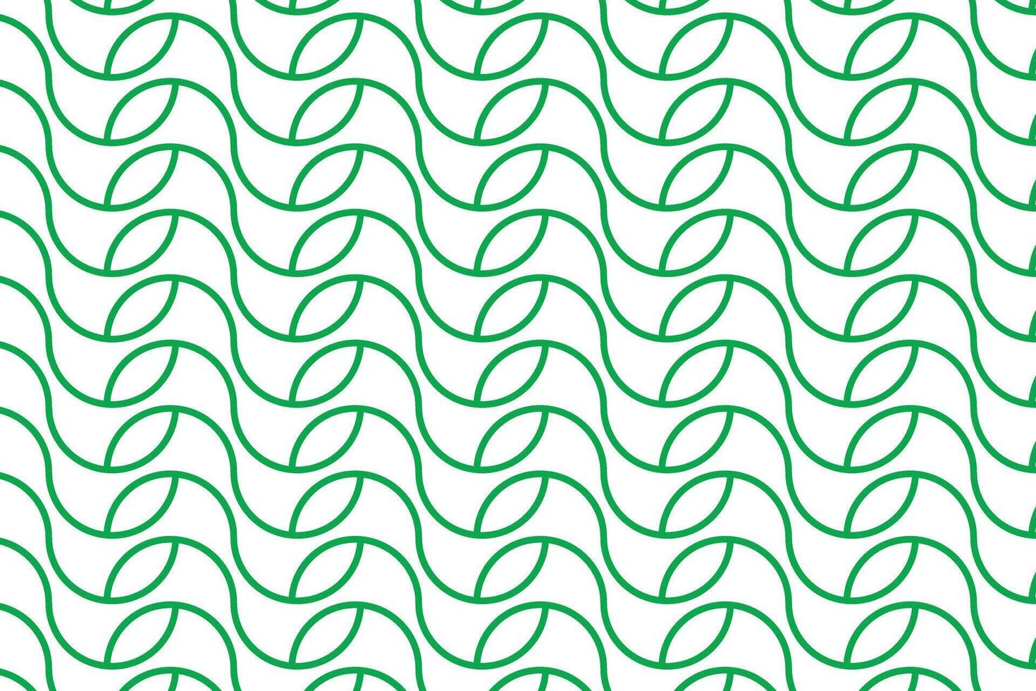 simple abstract green color creative geometric leaf pattern green interwoven wave pattern on white background vector