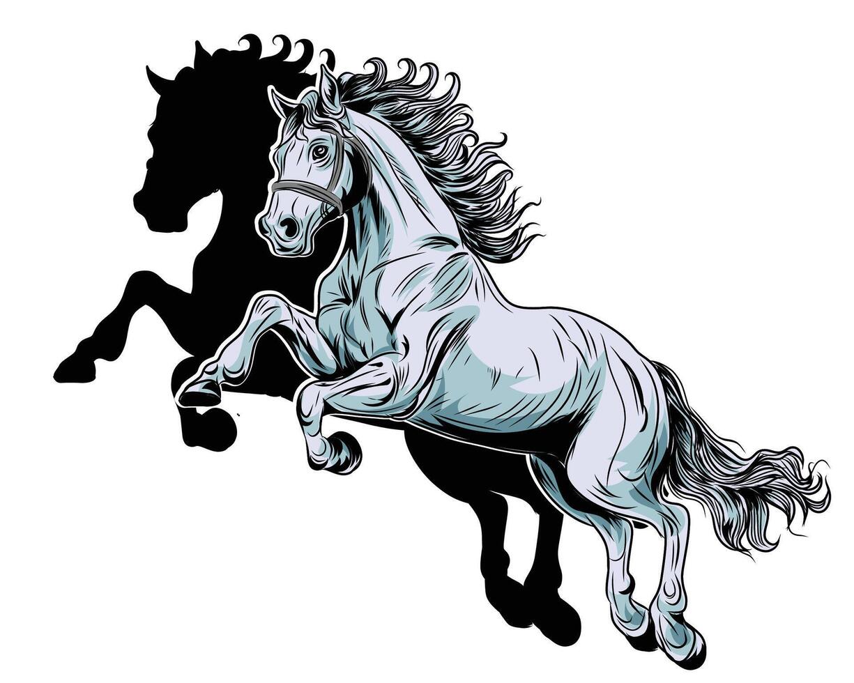 Race Horse Sillhouette vector