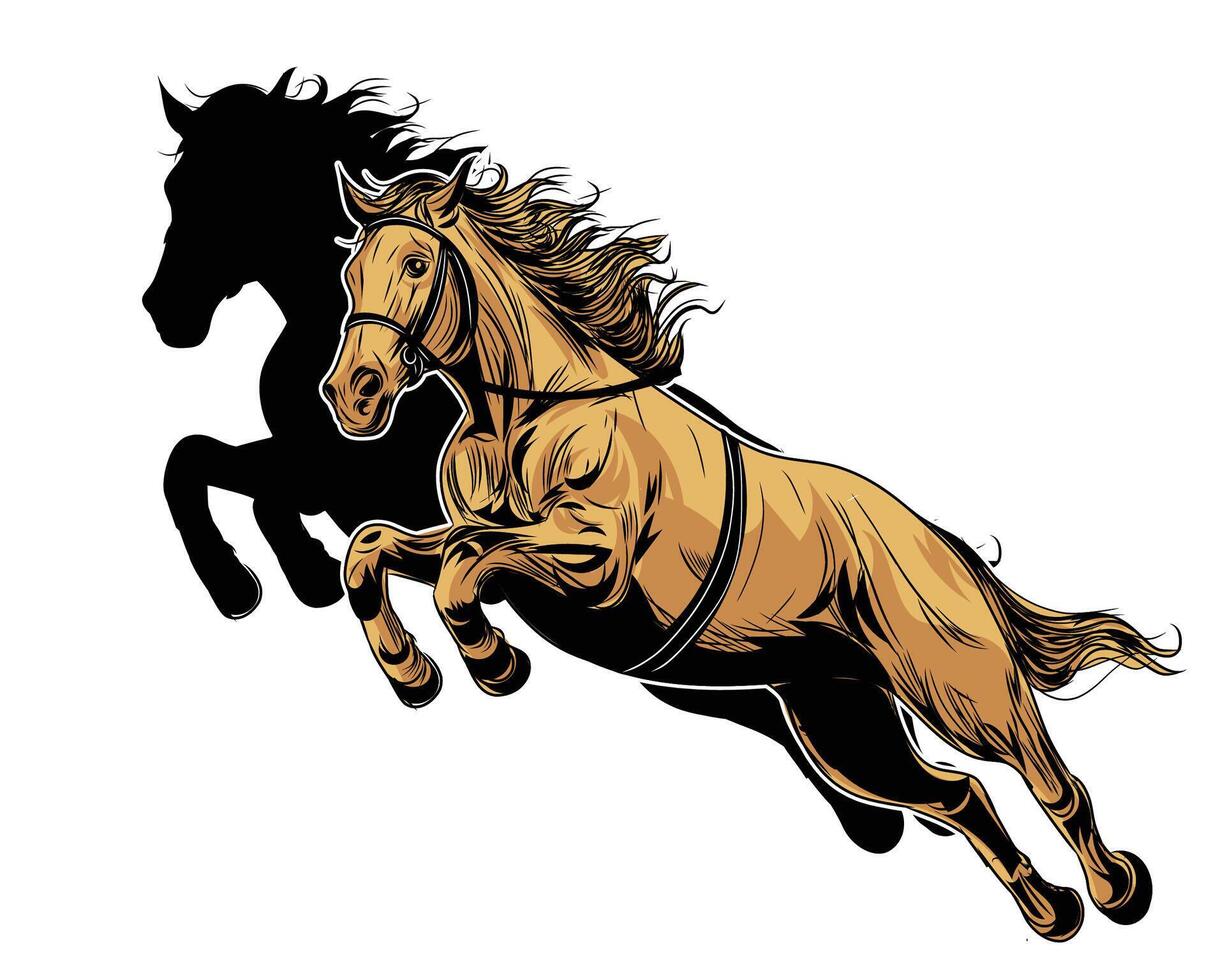 Race Horse silhouette set vector