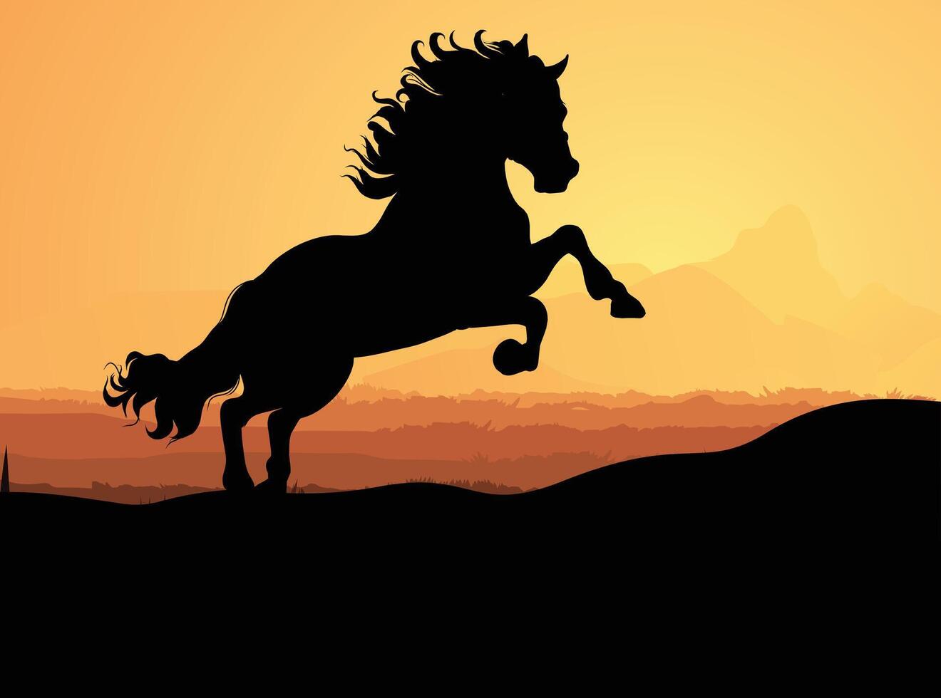 Horse Silhouette isolated vector