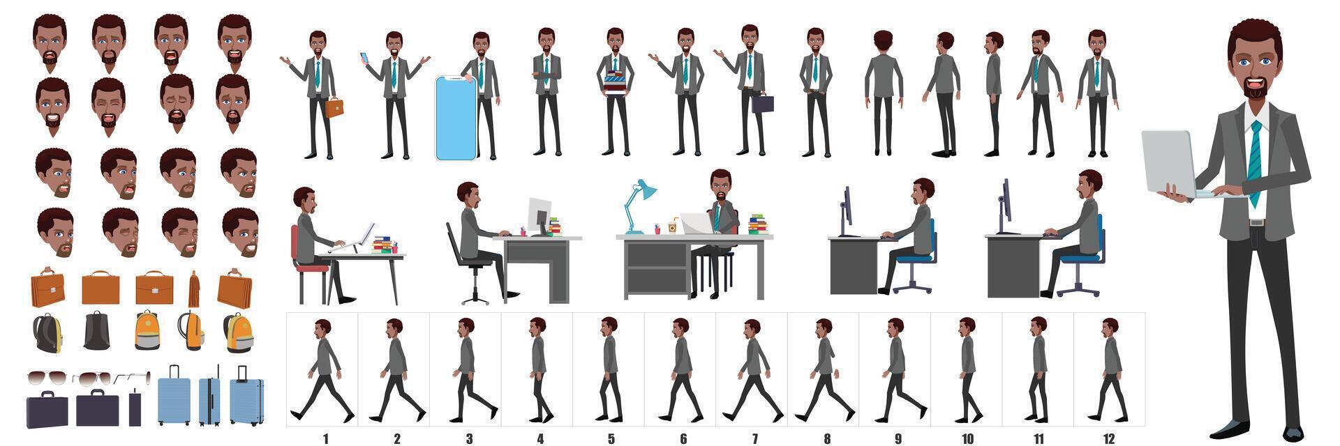 Young Business Man Model vector