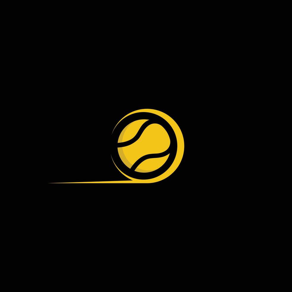 This logo depicts a fast-moving padel ball, giving a dynamic and energetic impression. vector