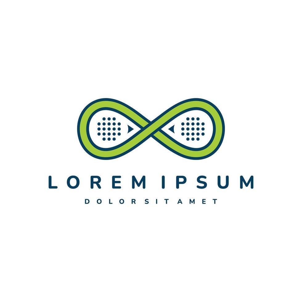 two padel rackets form an infinity symbol the concept of infinite movement with a padel hole in it suitable for branding related to padel, sports vector