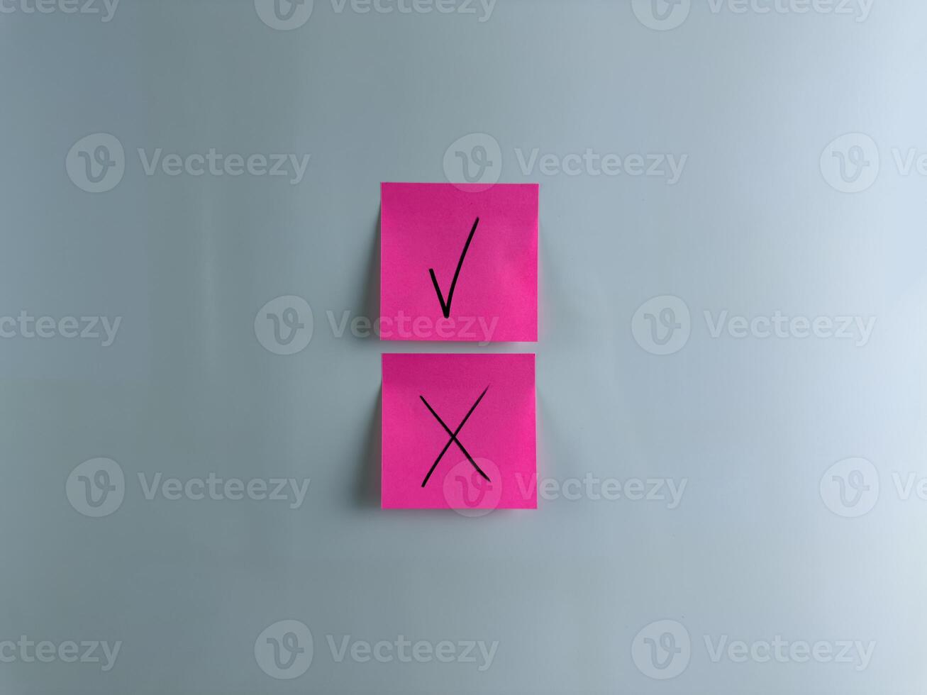 Conceptual photo with choices indicating correct and incorrect answers