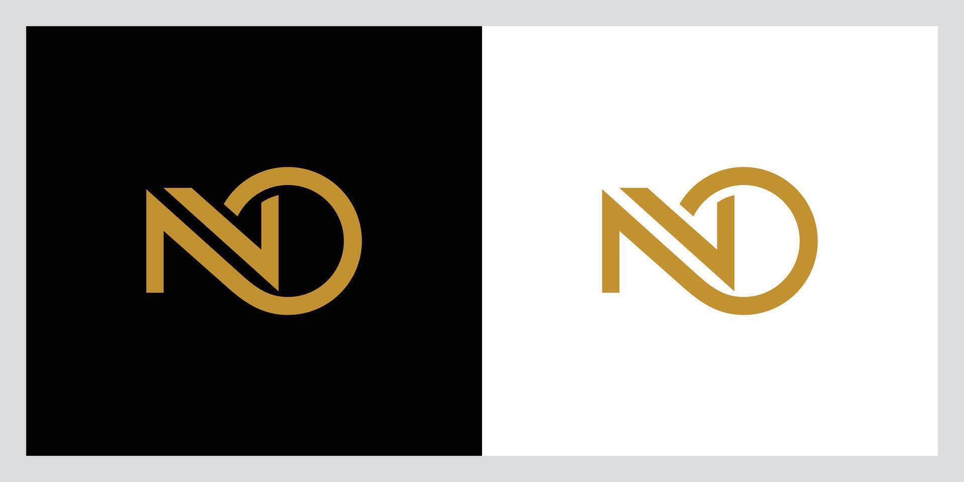 Initial Letter NO , ON logo design template vector