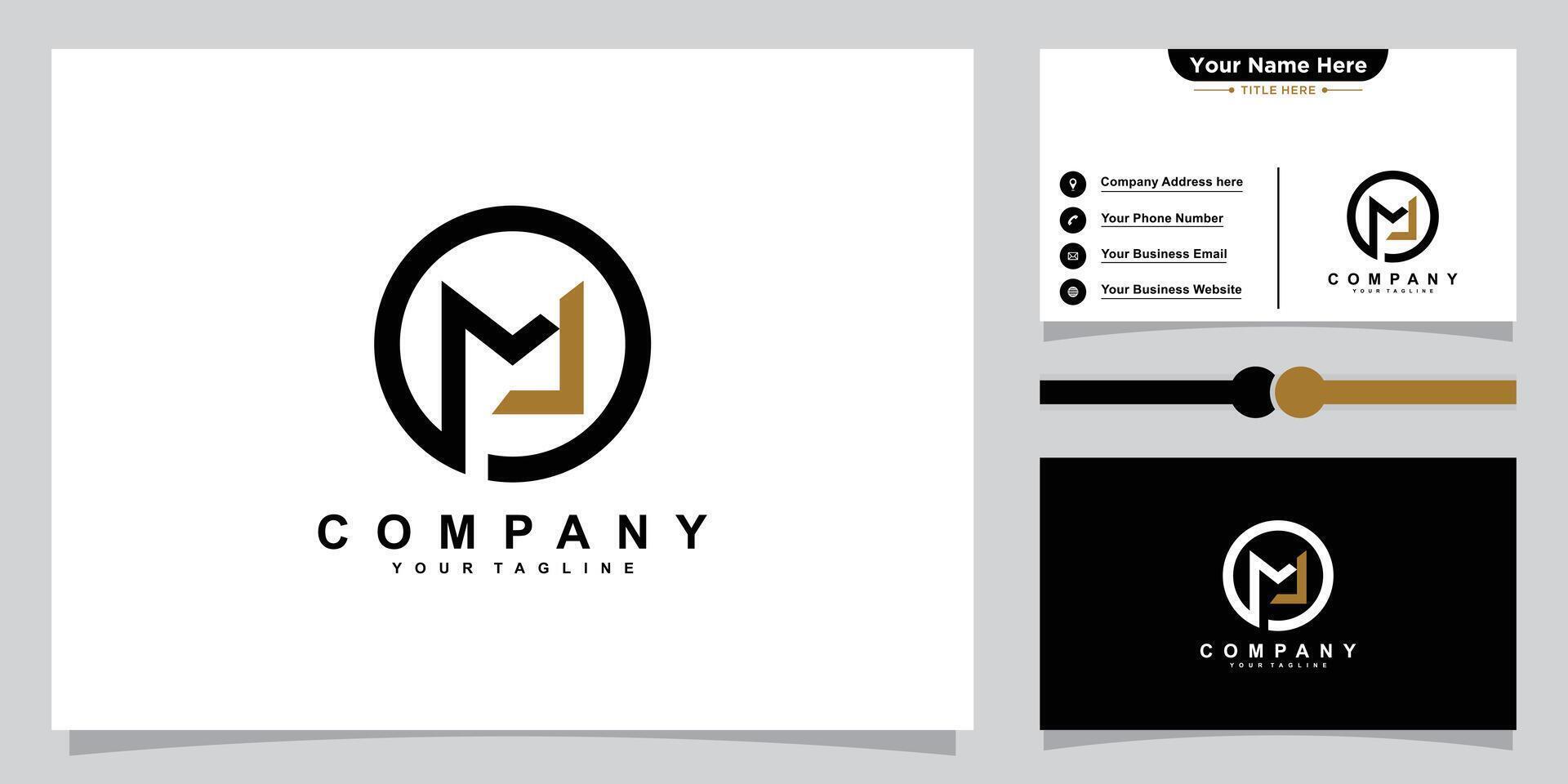 ML or LM letter logo design template. vector