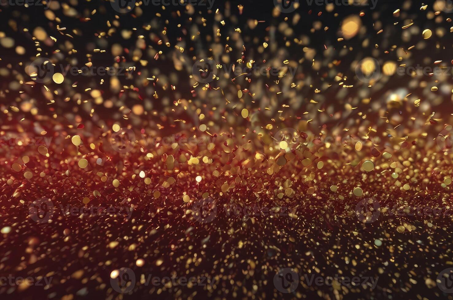 Falling Golden Confetti Creating a Festive and Celebratory Sparkling Background photo