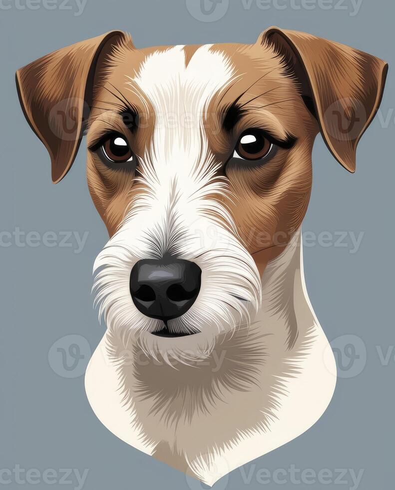 Close-up Portrait of a Jack Russell Terrier with Detailed Fur photo