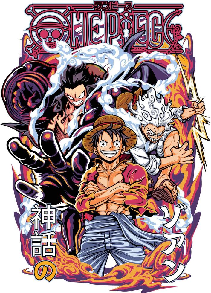 Luffy Gear form vector