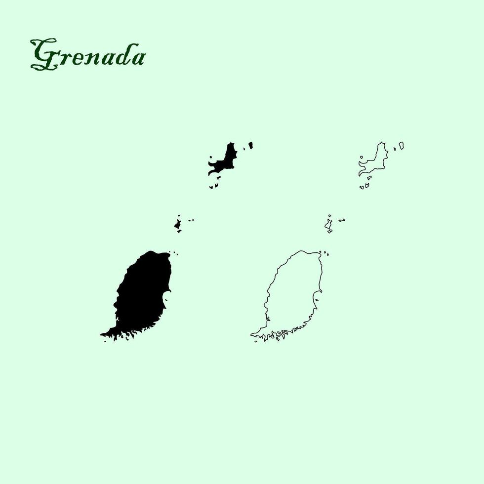 Grenada administrative divisions. Grenada map illustration . vector