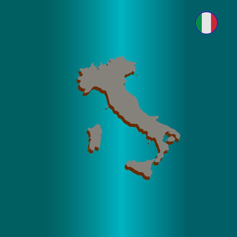 blank map of Italy with regions and administrative divisions. vector