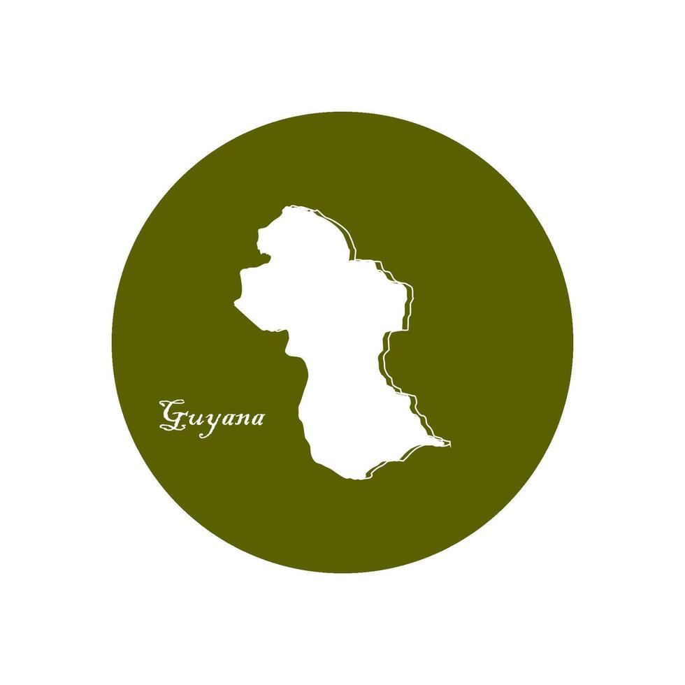 Guyana map with navigation icons vector
