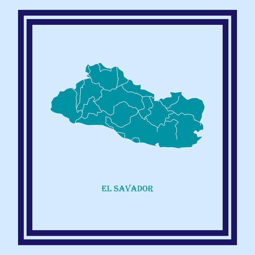 Map of the country El SALVADOR vector