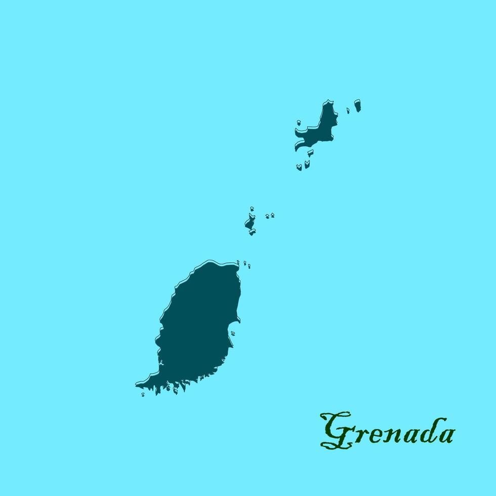 icon vectors map of the country of Granada