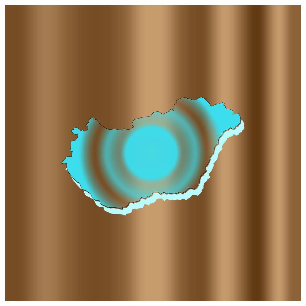 Hungary Map Regions Isolated vector
