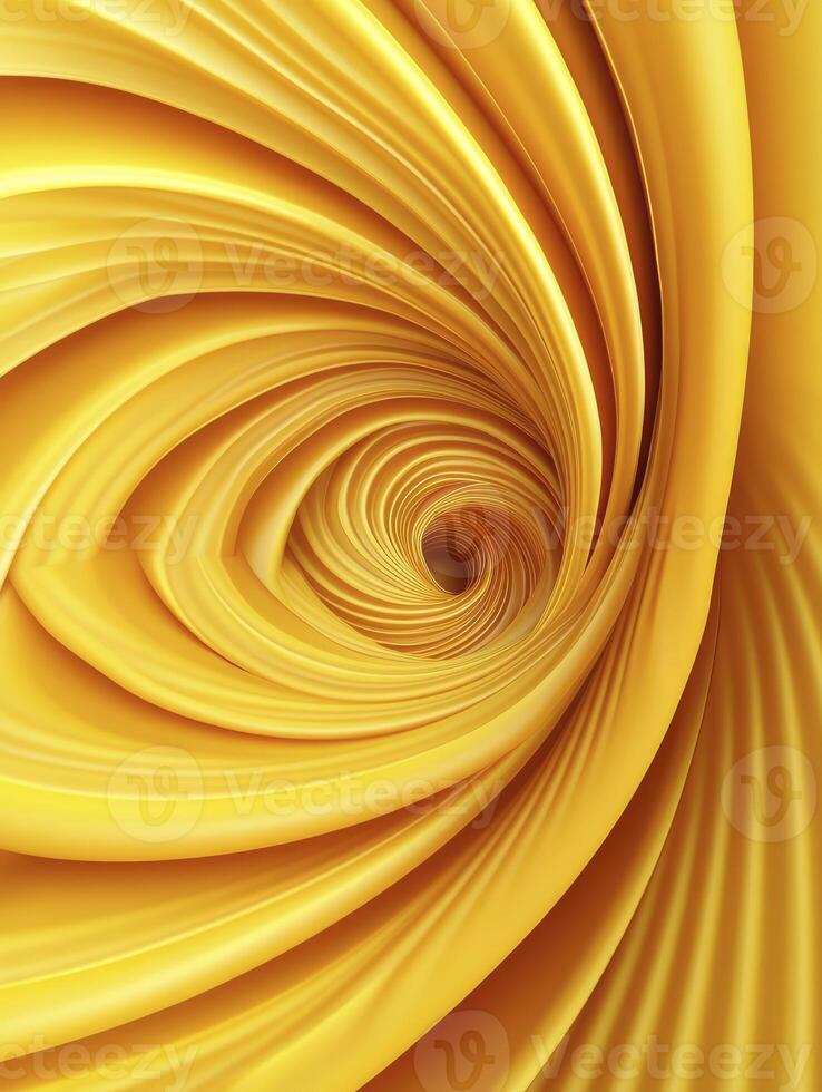 Abstract Swirl Tunnel in Yellow Gold Color a Mesmerizing Visual photo
