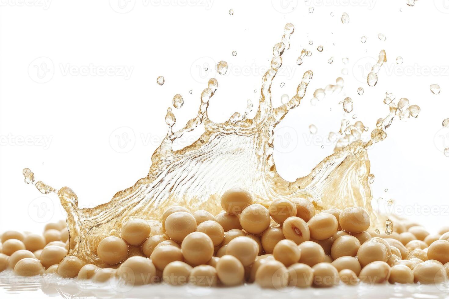 Soybean Splash Refreshing Natural Drink with Nutritious Ingredient for Healthy Food photo