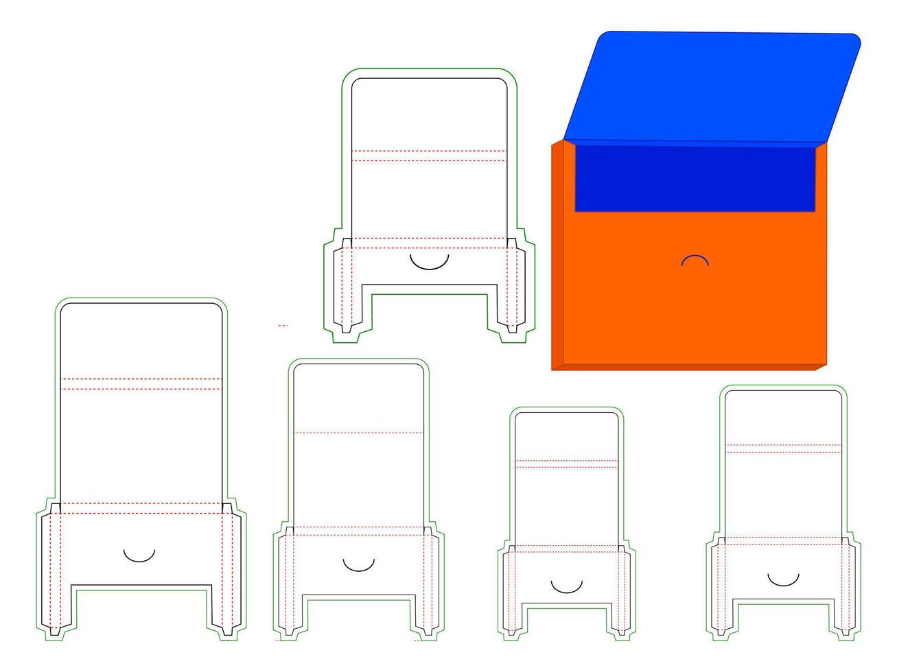 Card Holder Envelope Dieline Template vector