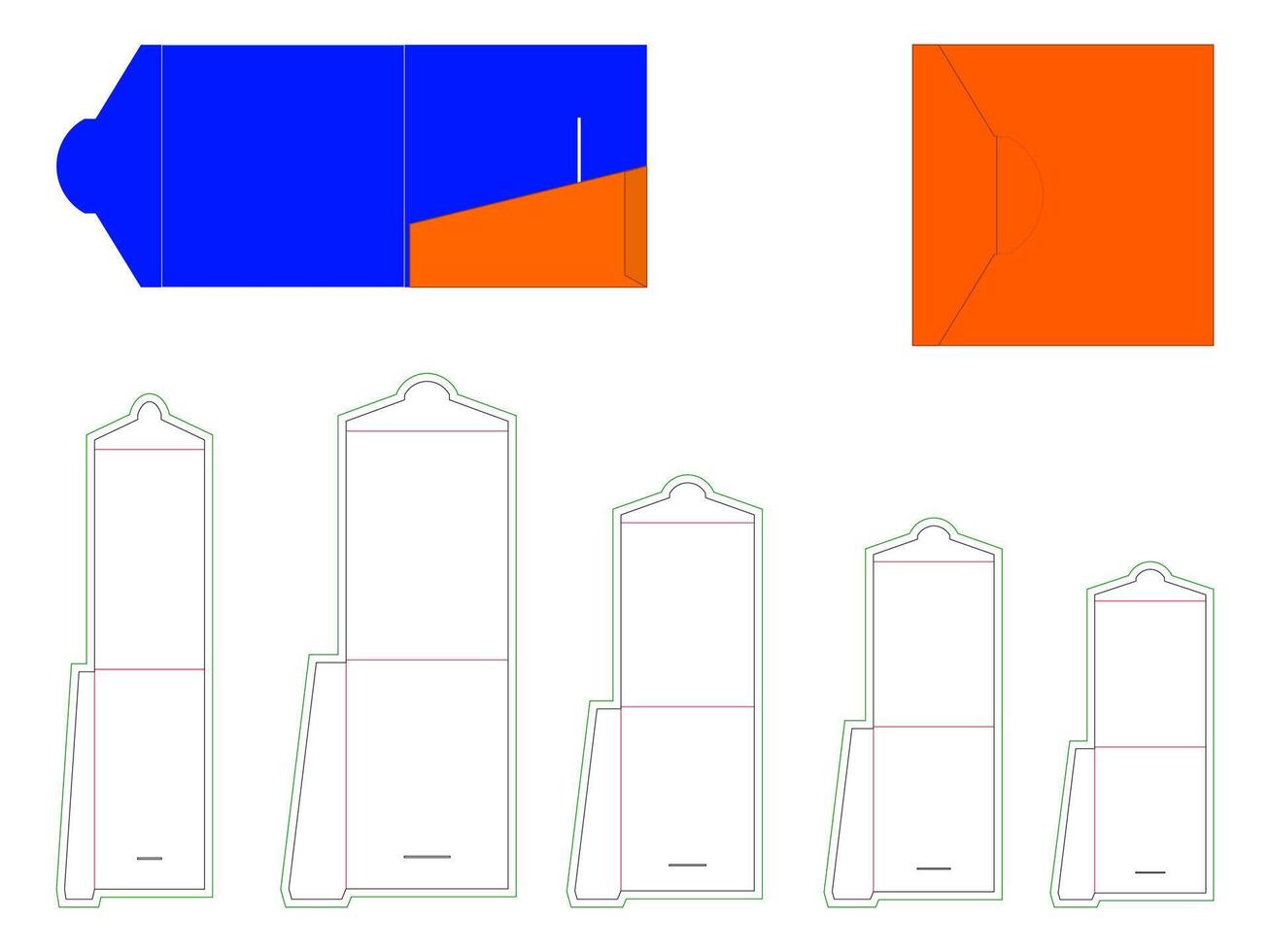 Custom Folder Dieline Template vector