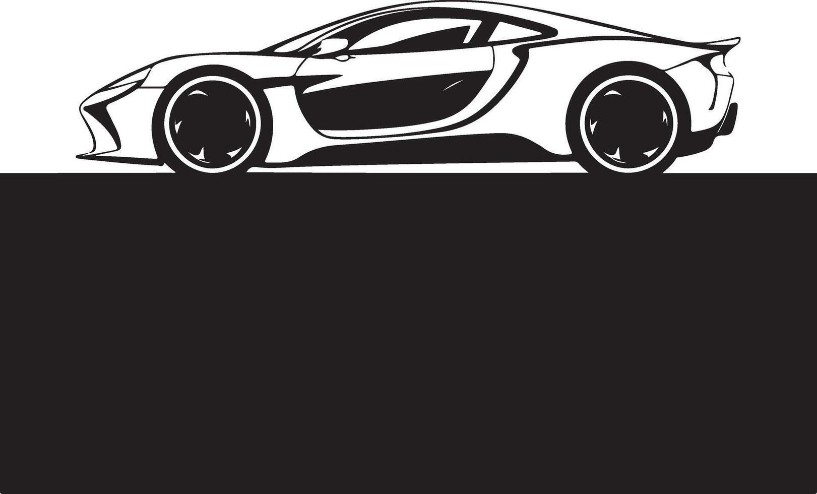 A car design silhouette art illustration vector
