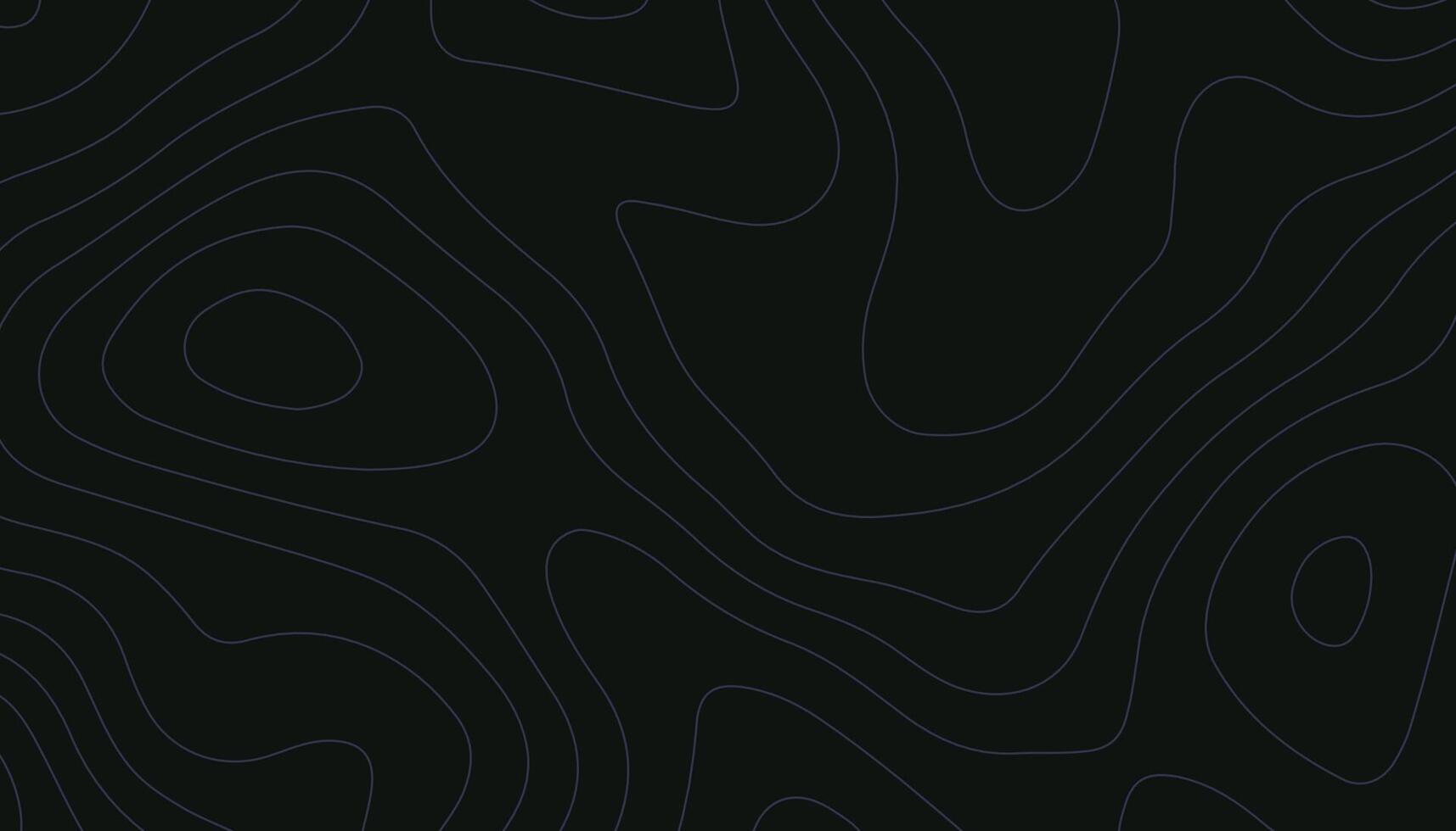 Dark Topographic Line Art. Abstract Contour Map Background Design vector