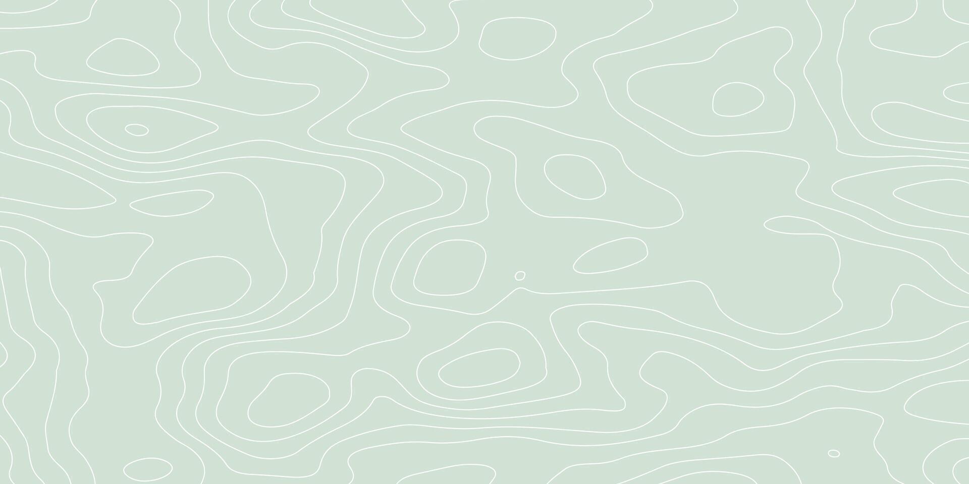 Abstract Topographic Map Background. Minimalist Contour Line Design in Soft Sage Green vector