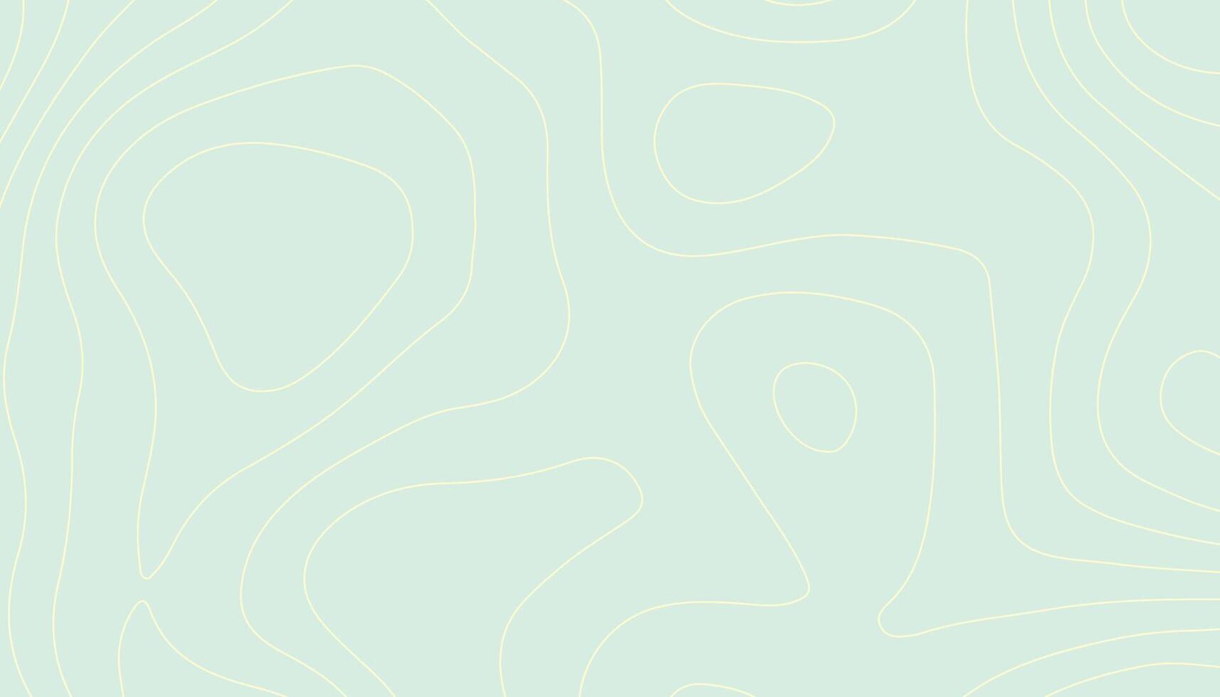 Soft Pastel Topographic Map Background. Minimalist Contour Line Design in Light Mint Green vector