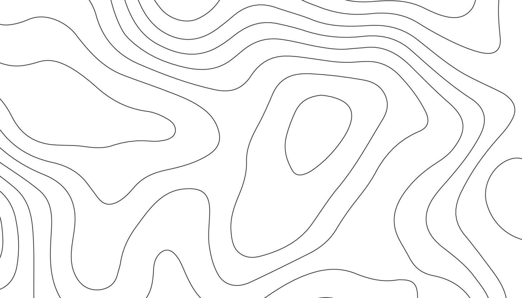 Minimalist Black and White Topographic Line Pattern. Abstract Contour Map Design vector