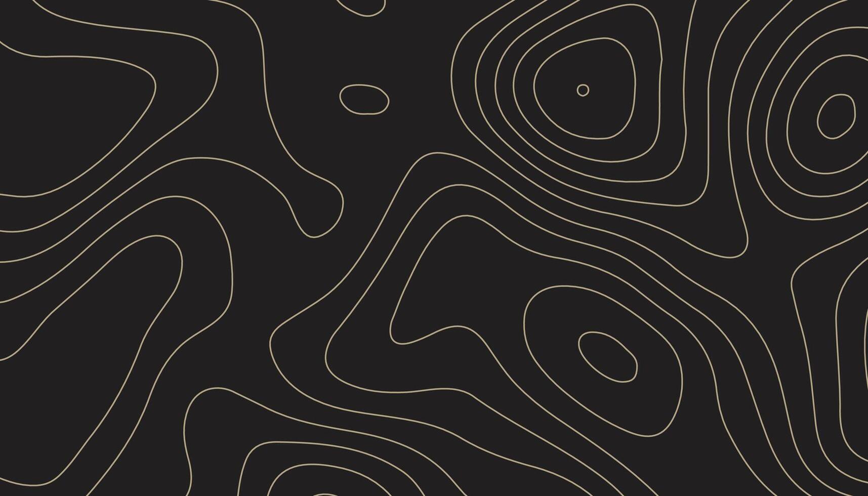Dark Topographic Background. Abstract Contour Line Art in Black and Gold vector