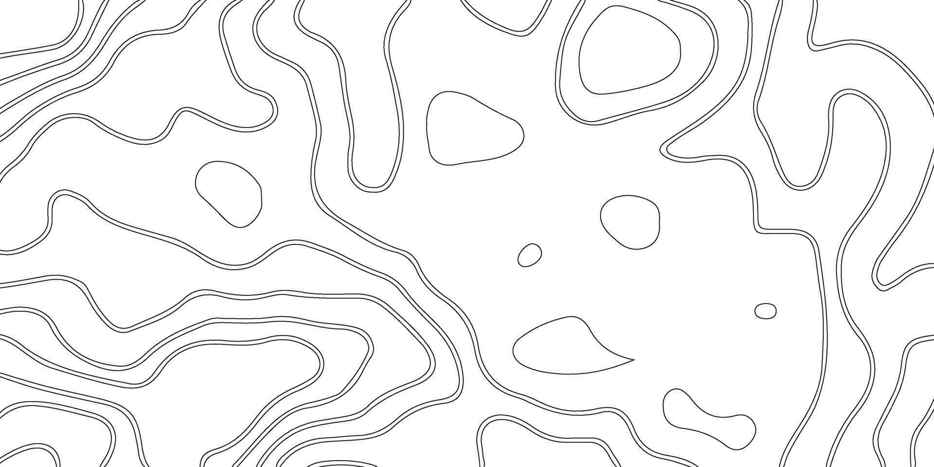Abstract Topographic Line Art. Minimal Contour Map Background Design vector