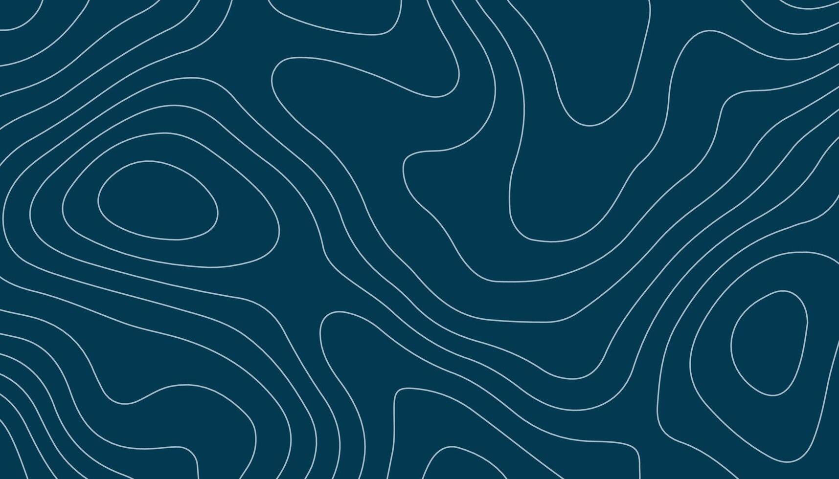 Dark Blue Topographic Line Pattern. Abstract Contour Map Background vector