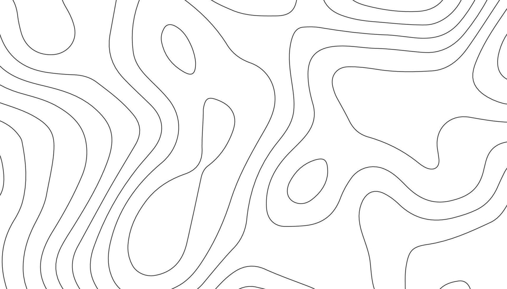 Abstract Topographic Line Art. Minimalist Contour Map Pattern vector